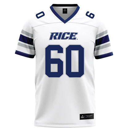 Rice - NCAA Football : Leo Bluhm - White Football Jersey-0