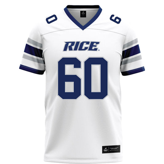 Rice - NCAA Football : Leo Bluhm - White Football Jersey-0
