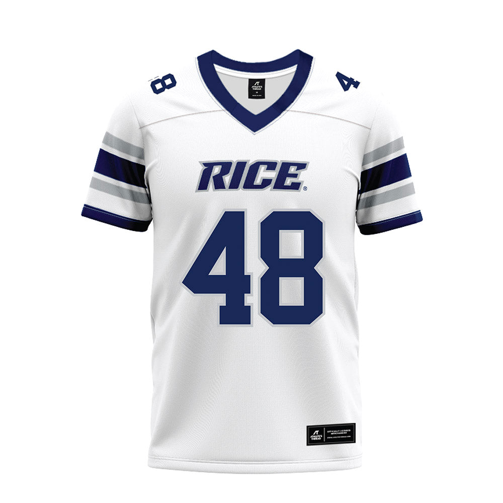 Rice - NCAA Football : Phoenix Derichsweiler - White Premium Football Jersey-0