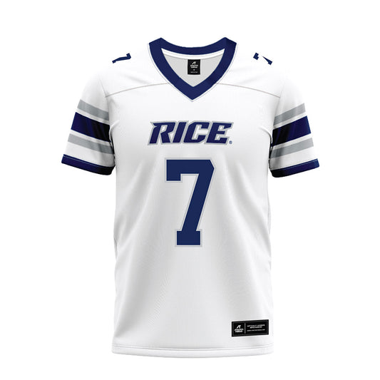 Rice - NCAA Football : Angelo "AJ" Brown - White Premium Football Jersey-0