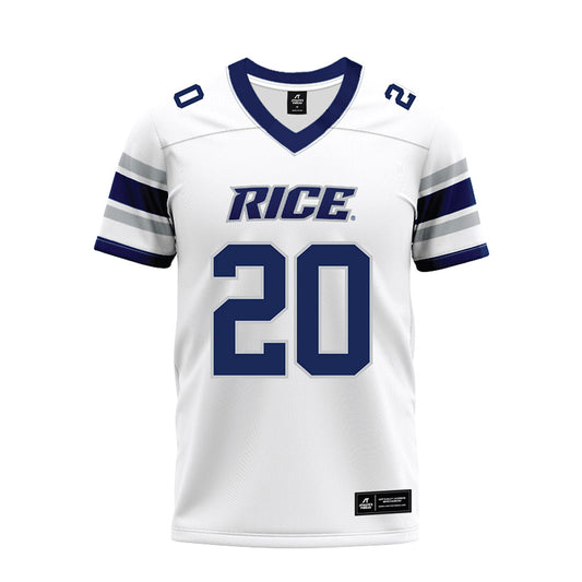 Rice - NCAA Football : Bailey Fletcher - White Premium Football Jersey-0
