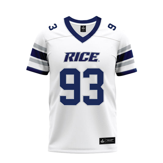 Rice - NCAA Football : Quincy Tchikou - White Premium Football Jersey-0
