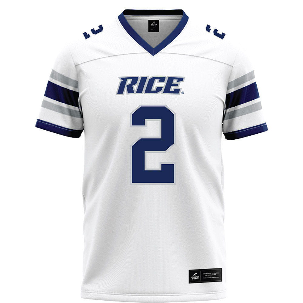 Rice - NCAA Football : Jo Chavez - White Football Jersey-0