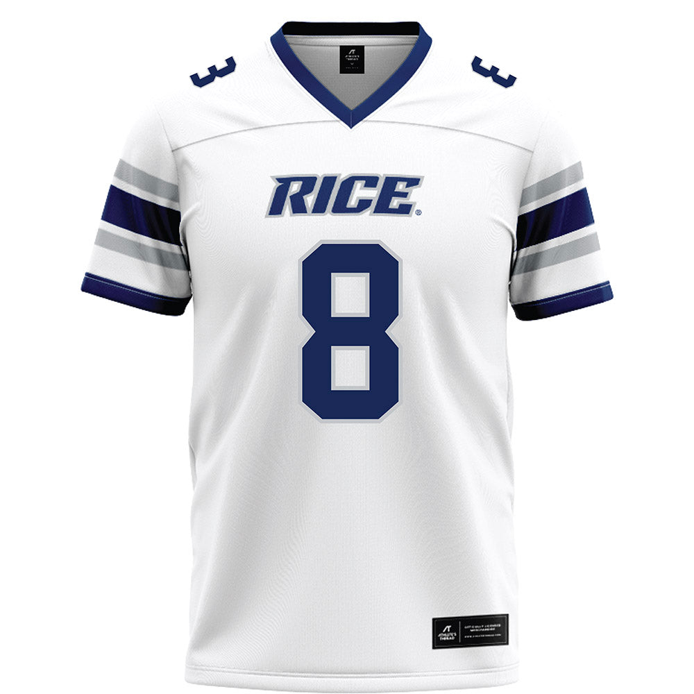 Rice - NCAA Football : Colin Leahey - White Football Jersey-0