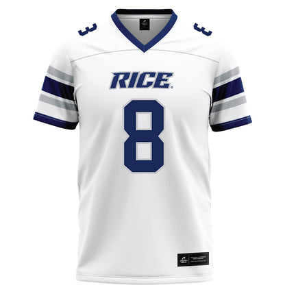 Rice - NCAA Football : Colin Leahey - White Football Jersey-0