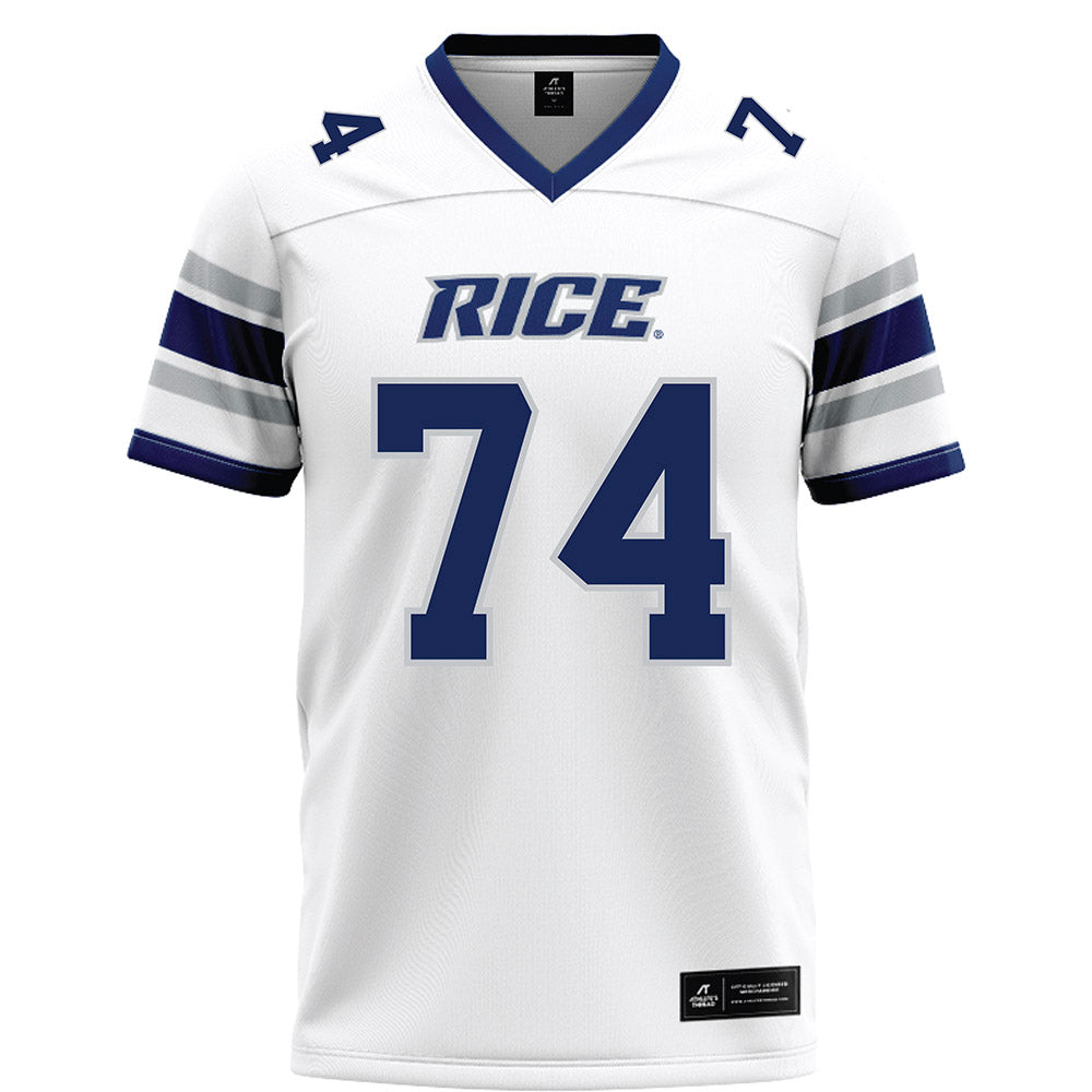 Rice - NCAA Football : Clay Mitchell - White Football Jersey-0