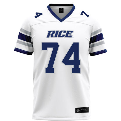 Rice - NCAA Football : Clay Mitchell - White Football Jersey-0