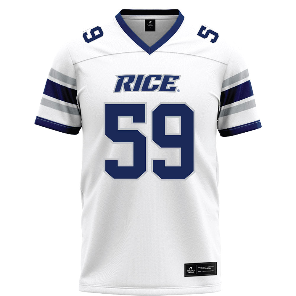 Rice - NCAA Football : Colter Alberding - White Football Jersey-0