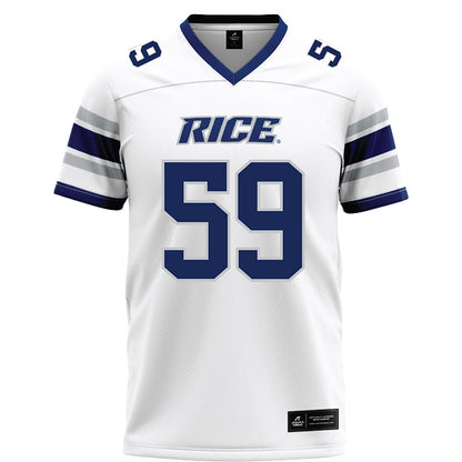Rice - NCAA Football : Colter Alberding - White Football Jersey-0
