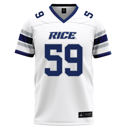 Rice - NCAA Football : Colter Alberding - White Football Jersey-0