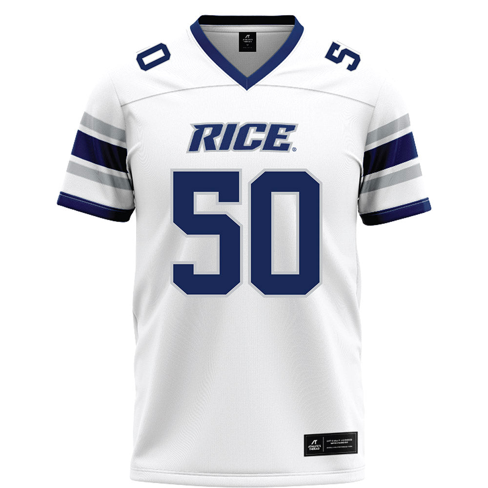 Rice - NCAA Football : Patrick Valent - White Football Jersey-0