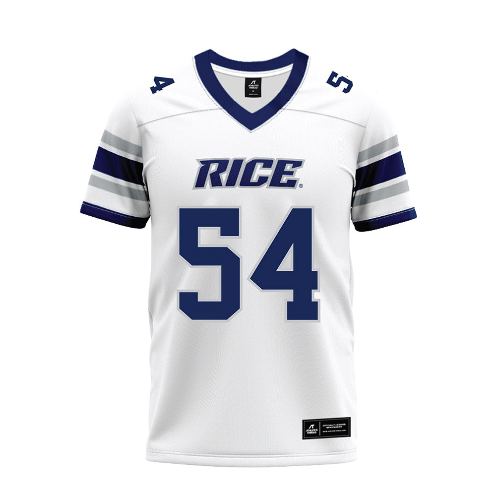 Rice - NCAA Football : Austin Harnetiaux - White Premium Football Jersey-0