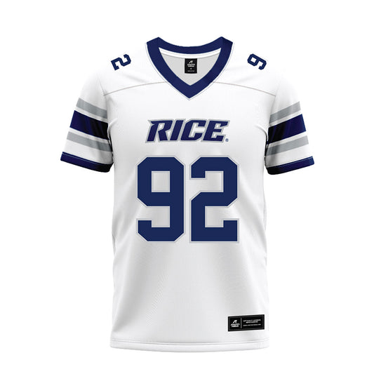 Rice - NCAA Football : Luca Akirtava - White Premium Football Jersey-0