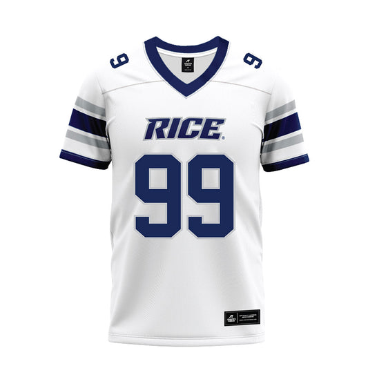Rice - NCAA Football : Jesus Machado Jr. - White Premium Football Jersey-0