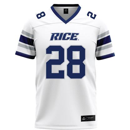 Rice - NCAA Football : D'Andre Hardeman Jr - White Football Jersey-0