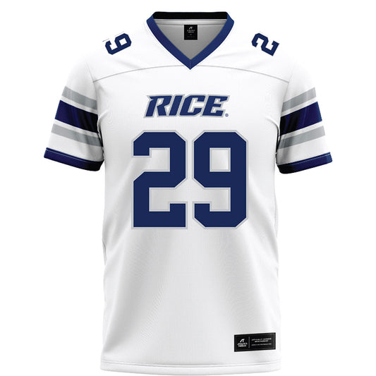 Rice - NCAA Football : Daveon Hook - White Football Jersey-0