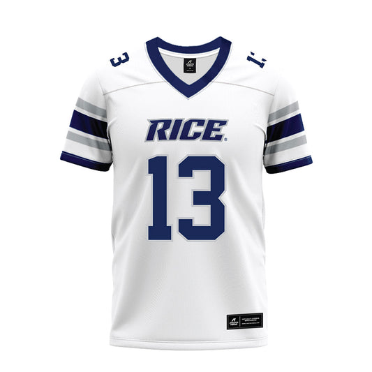 Rice - NCAA Football : Maxwell Mosey - White Premium Football Jersey-0