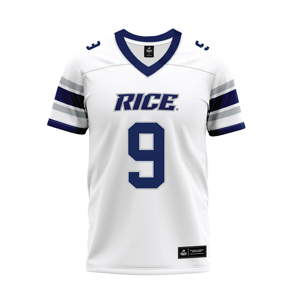 Rice - NCAA Football : Preston Zinter - White Premium Football Jersey-0