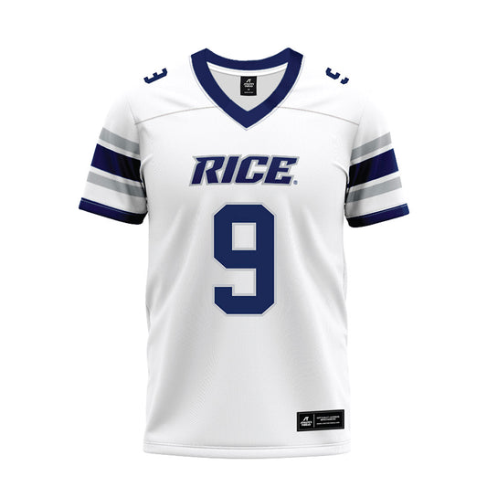 Rice - NCAA Football : Preston Zinter - White Premium Football Jersey-0