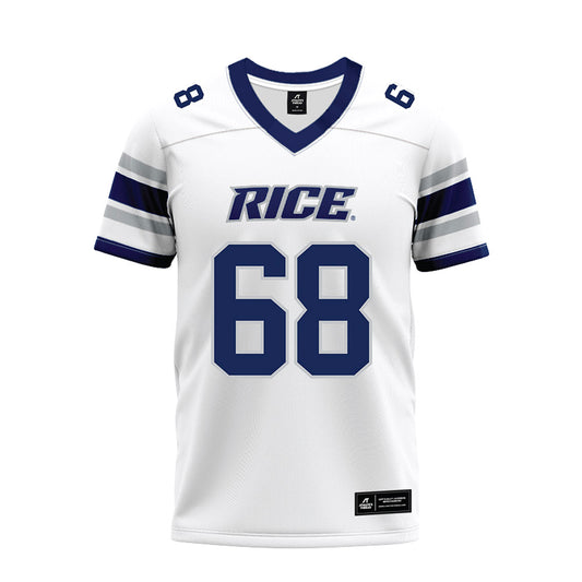 Rice - NCAA Football : Scott Becker - White Premium Football Jersey-0