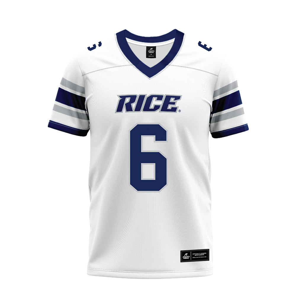 Rice - NCAA Football : Ben Grice - White Premium Football Jersey-0