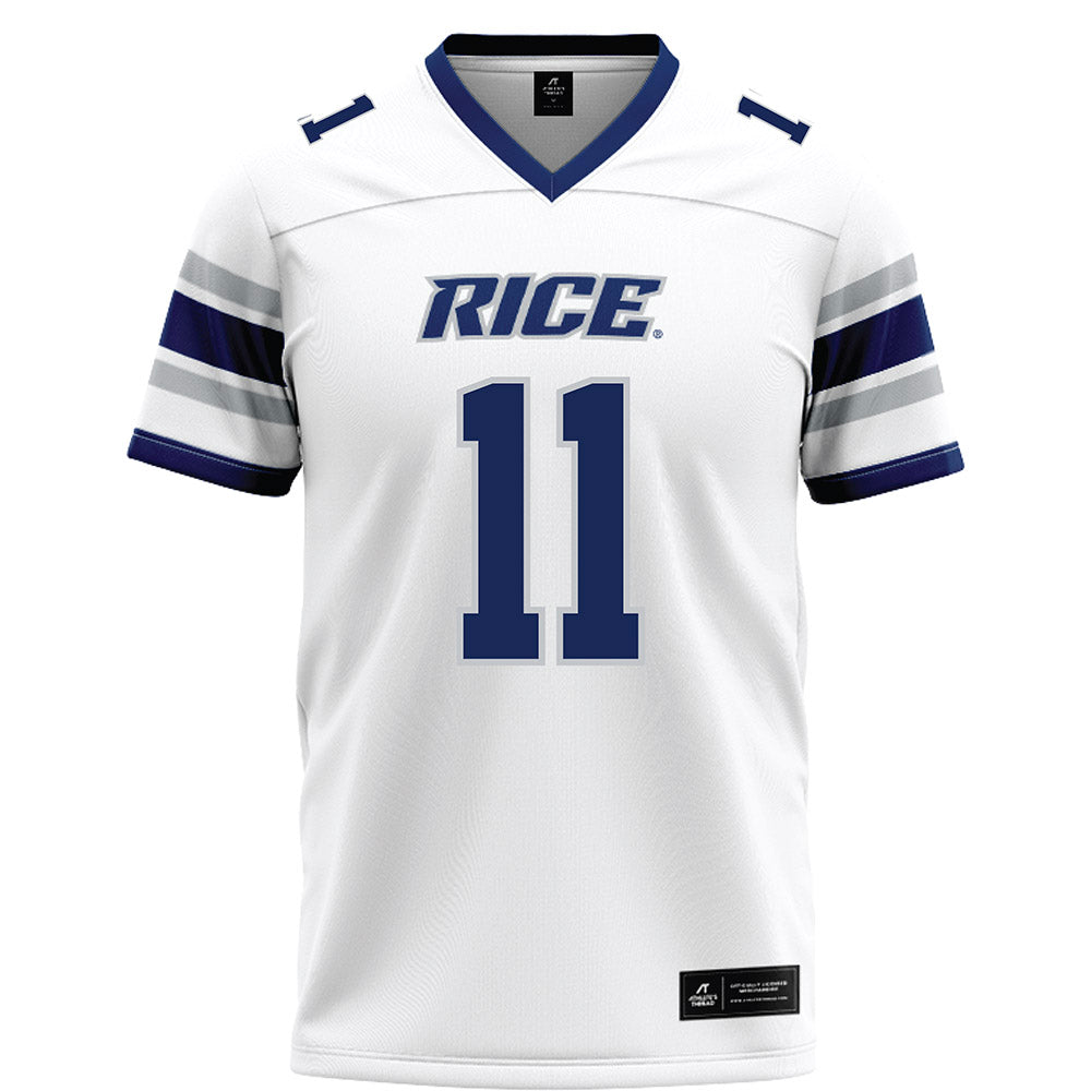 Rice - NCAA Football : Jacurri Brown - White Football Jersey-0