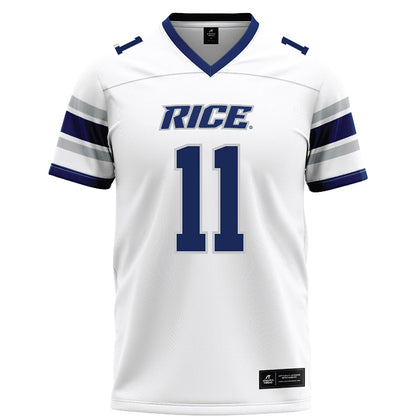 Rice - NCAA Football : Jacurri Brown - White Football Jersey-0