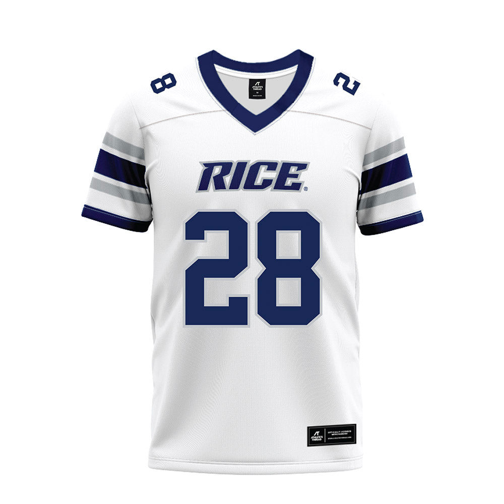 Rice - NCAA Football : D'Andre Hardeman Jr - White Premium Football Jersey-0