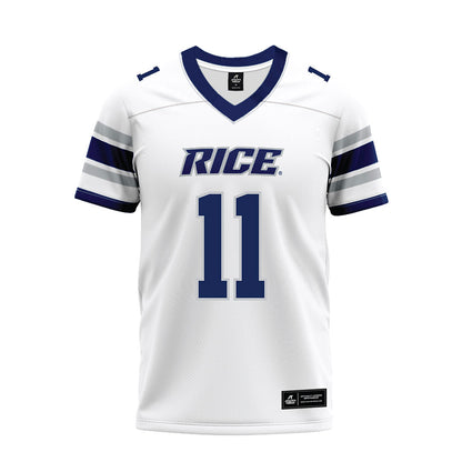 Rice - NCAA Football : Jacurri Brown - White Premium Football Jersey-0