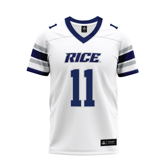 Rice - NCAA Football : Jacurri Brown - White Premium Football Jersey-0