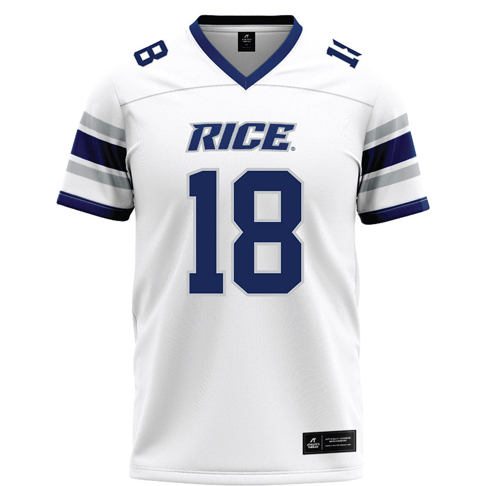 Rice - NCAA Football : Ahran Ogbor - White Football Jersey-0
