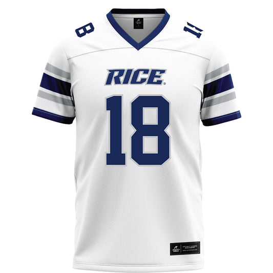 Rice - NCAA Football : Ahran Ogbor - White Football Jersey-0