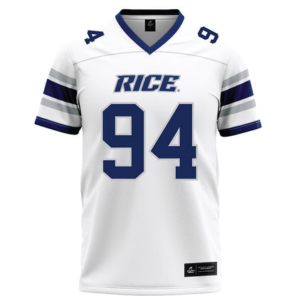 Rice - NCAA Football : Braden Bays - White Football Jersey-0