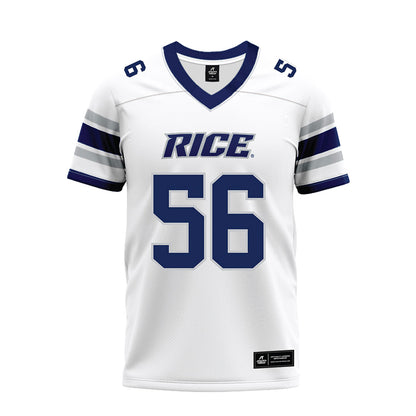 Rice - NCAA Football : Seth Clarke - White Premium Football Jersey-0