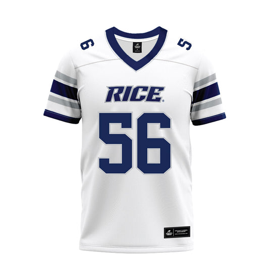 Rice - NCAA Football : Seth Clarke - White Premium Football Jersey-0