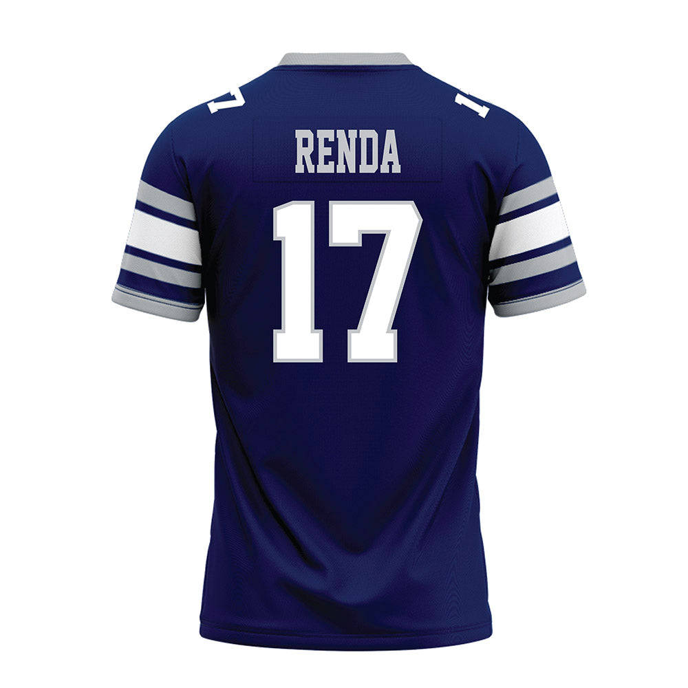 Rice - NCAA Football : Jake Renda - Blue Premium Football Jersey-1