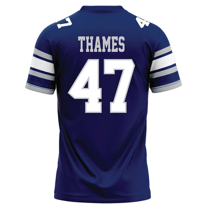 Rice - NCAA Football : Ty Thames - Blue Football Jersey-1