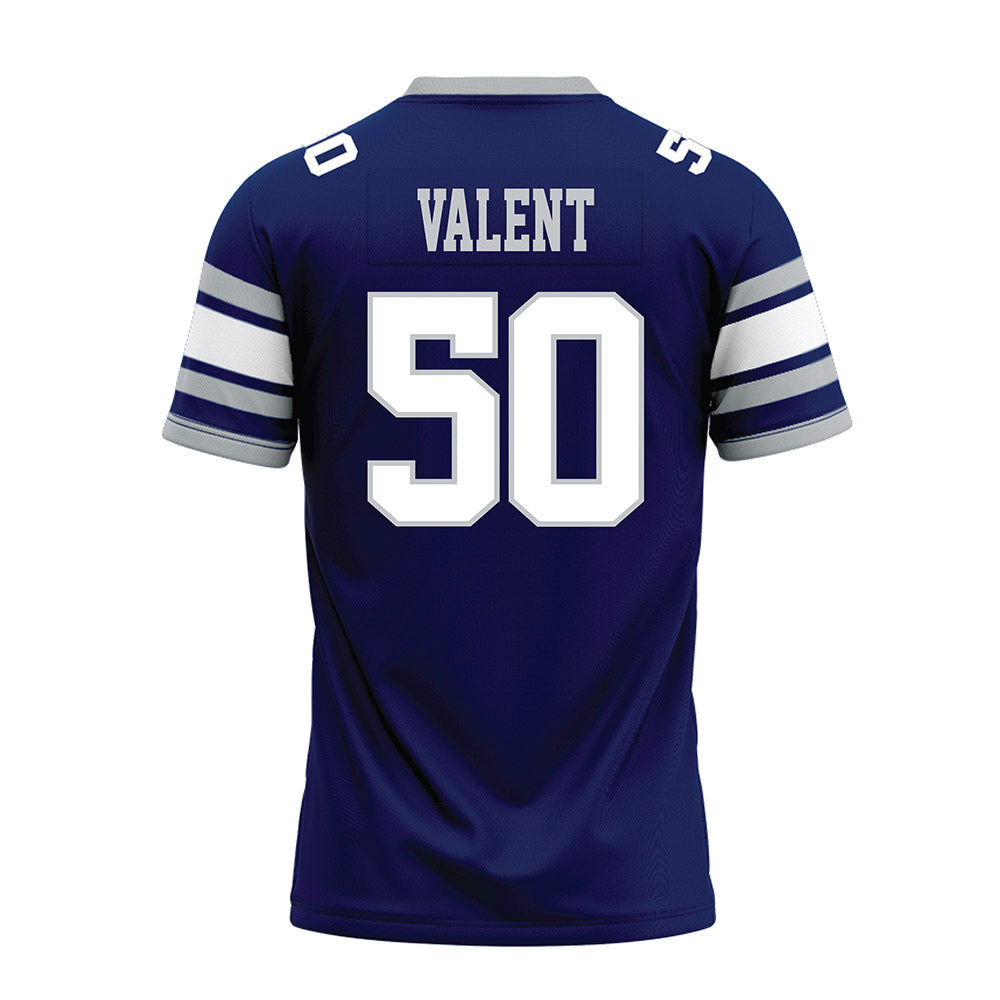 Rice - NCAA Football : Patrick Valent - Blue Premium Football Jersey-1