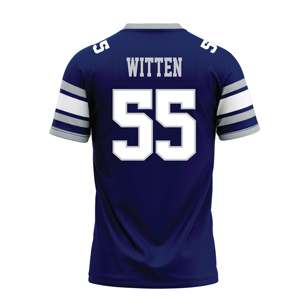 Rice - NCAA Football : CJ Witten - Blue Premium Football Jersey-1