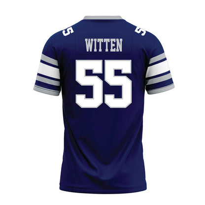 Rice - NCAA Football : CJ Witten - Blue Premium Football Jersey-1