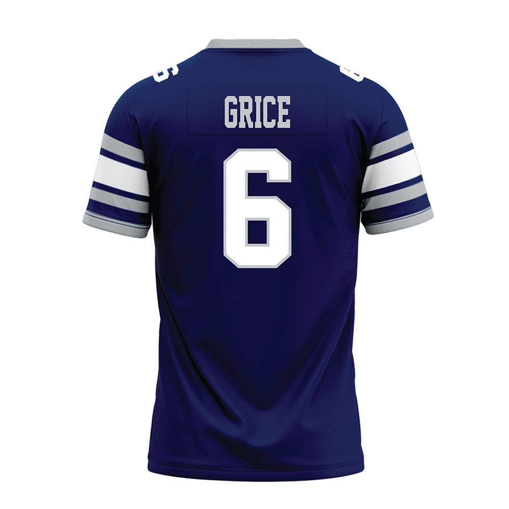 Rice - NCAA Football : Ben Grice - Blue Premium Football Jersey-1