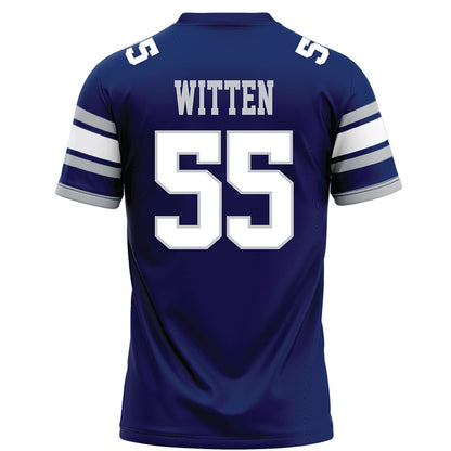 Rice - NCAA Football : CJ Witten - Blue Football Jersey-1