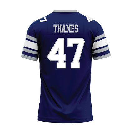 Rice - NCAA Football : Ty Thames - Blue Premium Football Jersey-1