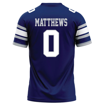 Rice - NCAA Football : Payton Matthews - Blue Football Jersey-1