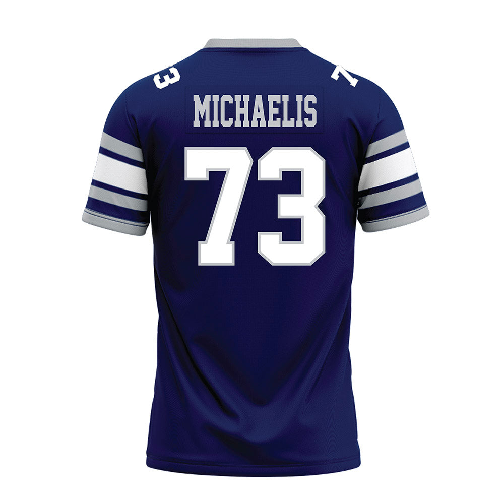 Rice - NCAA Football : Justin Michaelis - Blue Premium Football Jersey-1
