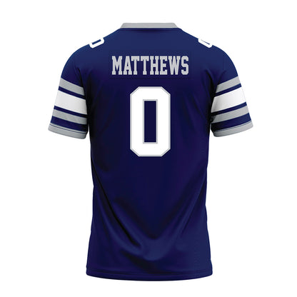 Rice - NCAA Football : Payton Matthews - Blue Premium Football Jersey-1