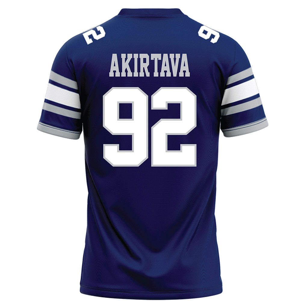 Rice - NCAA Football : Luca Akirtava - Blue Football Jersey-1