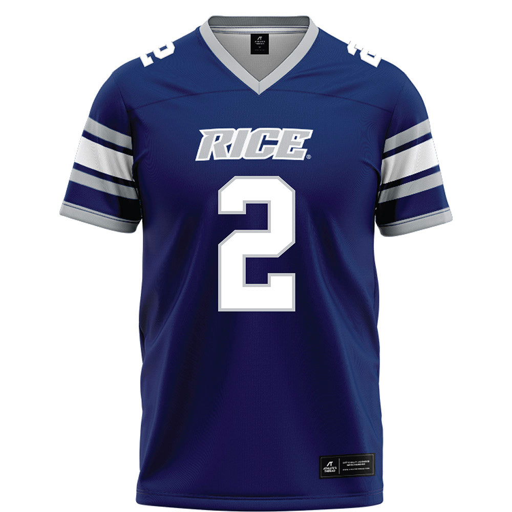 Rice - NCAA Football : Jo Chavez - Blue Football Jersey-0