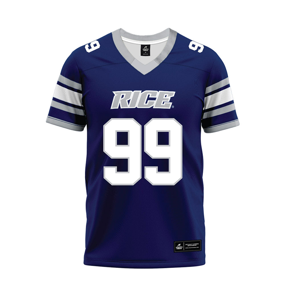 Rice - NCAA Football : Christopher Clark-Jolivet - Blue Premium Football Jersey-0
