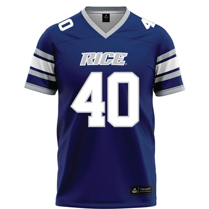 Rice - NCAA Football : Jayden Cupitt - Blue Football Jersey-0